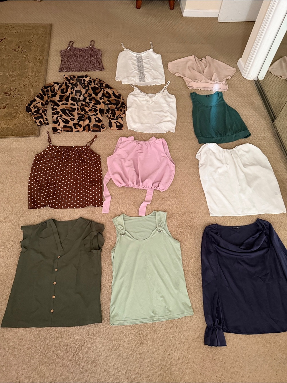 12 SHEIN Mint Green Tank Top Casual Knit Cami